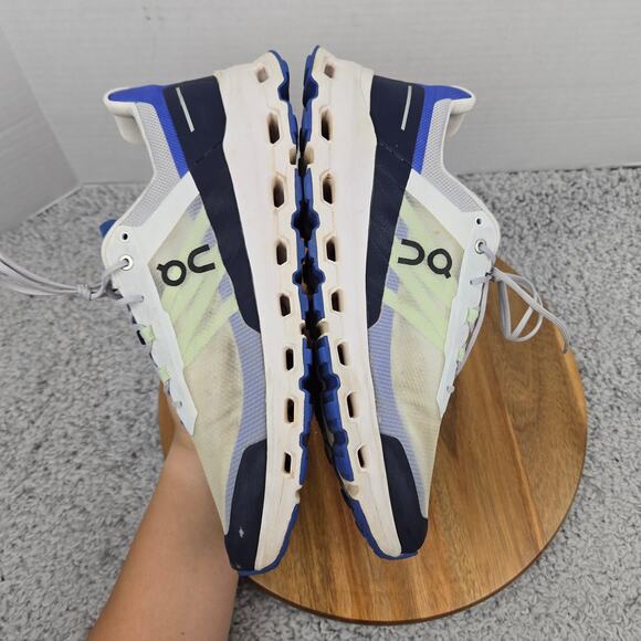 On Running Cloudvista White Blue Performance Trainer Athletic Sneaker Mens 10.5 - Picture 9 of 14